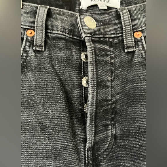 RE/DONE Originals 70s Stove Pipe in Faded Coal With Rips 24 - Picture 8 of 15